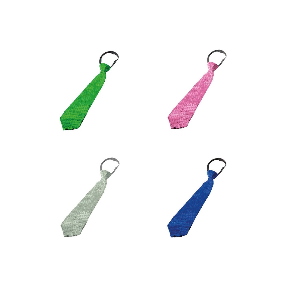 Cravates en sequins colorés