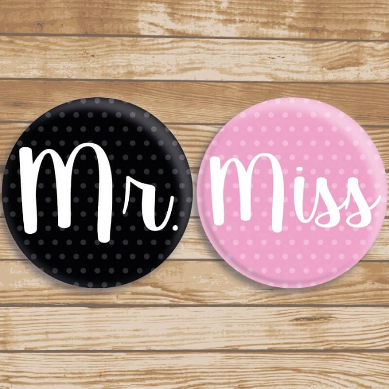 Badges Miss et Mr Badges Miss et Mr