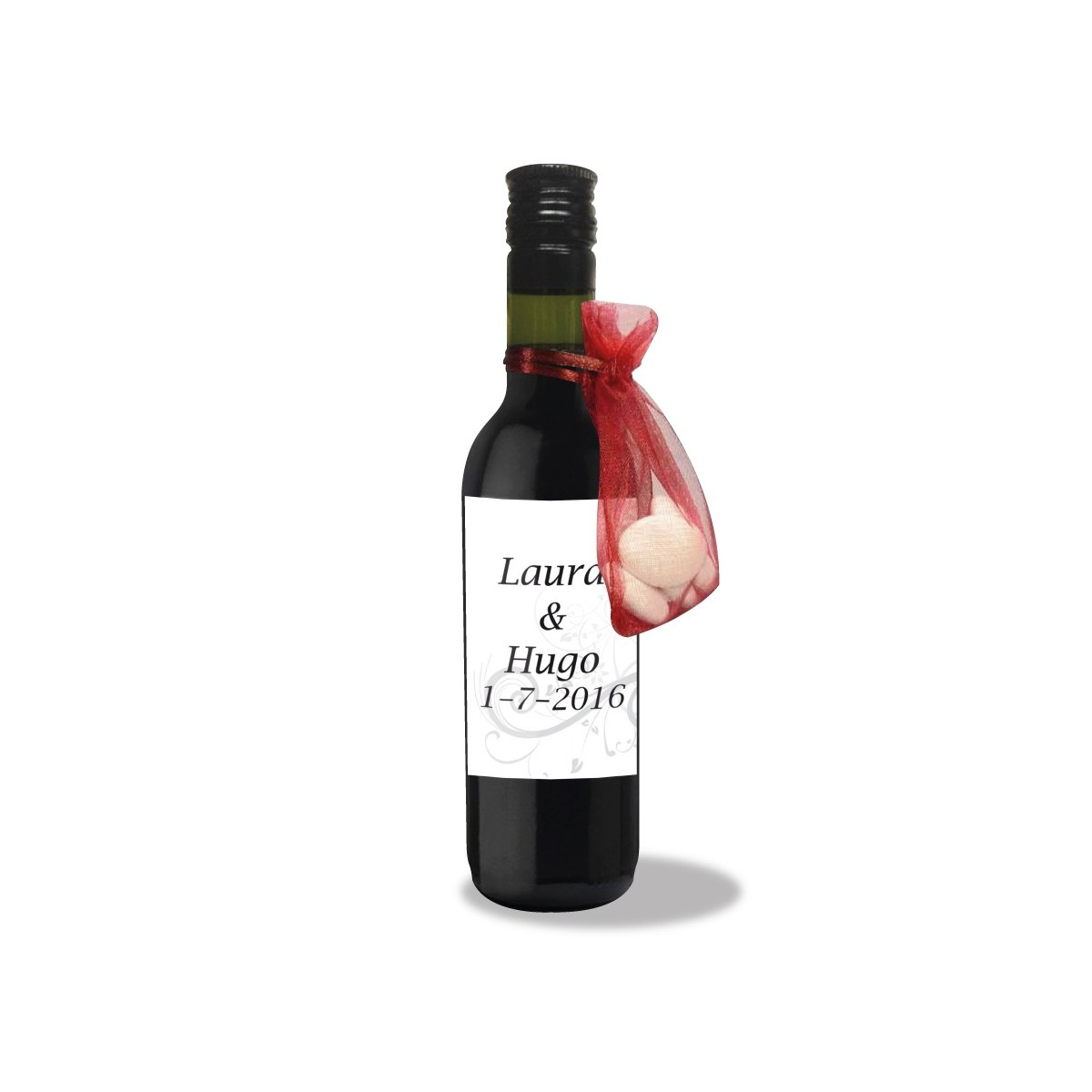 Lot De 25 Boîtes Cadeau Pour Bouteille De Vin - Cuir De Vache Avec Fenêtre, Décorations De Fête (Noir)
