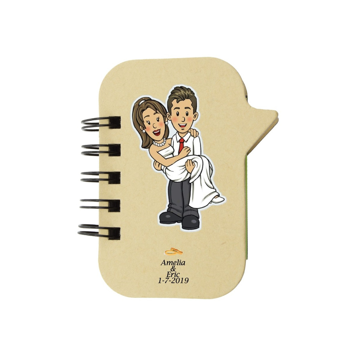 Cahier personnalisé pour le détail des mariages