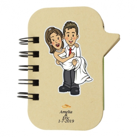Cahier personnalisé pour le détail des mariages