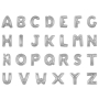 Lettres en ballons argentés