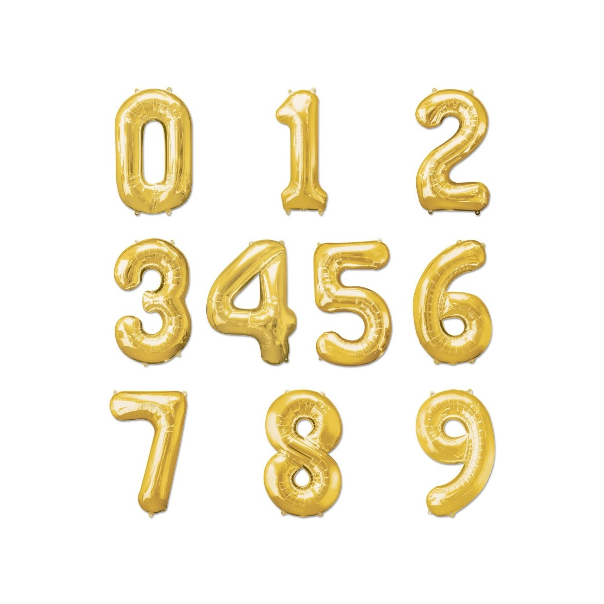 Ballons chiffre or