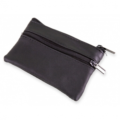 Portefeuille en simili cuir noir avec étui et autocollant personnalisé Un détail élégant et pratique pour les mariages