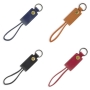 Porte-clés en simili cuir avec câble connecteur