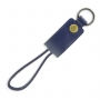 Porte-clés en simili cuir avec câble connecteur
