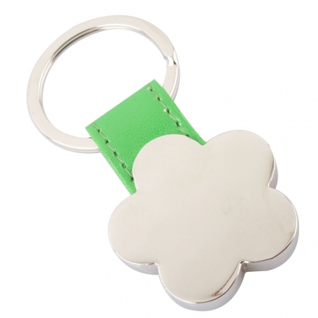 Porte-clé métallique fleur