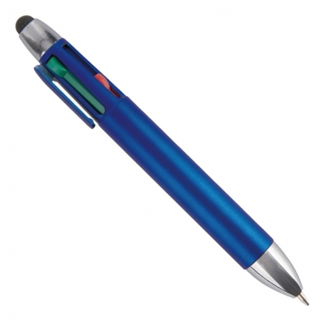Stylo à quatre couleurs personnalisé avec autocollant pour invités