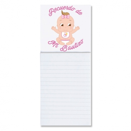 Bloc Notes Aimanté Pour Cadeau Baptême Fille