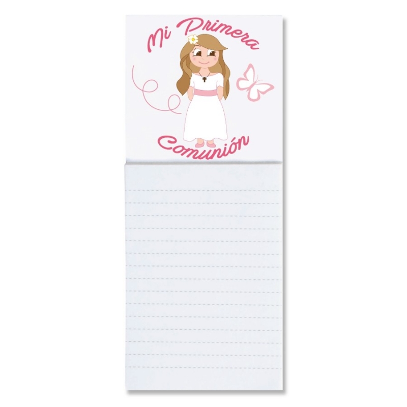 Bloc notes aimanté pour cadeau communion fille