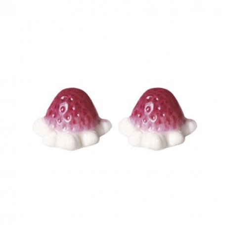 Fraises avec de la crème de guimauve