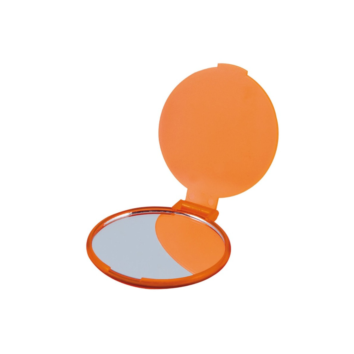 Miroir orange rond