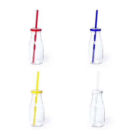 Petites Bouteilles En Verre Avec Paille