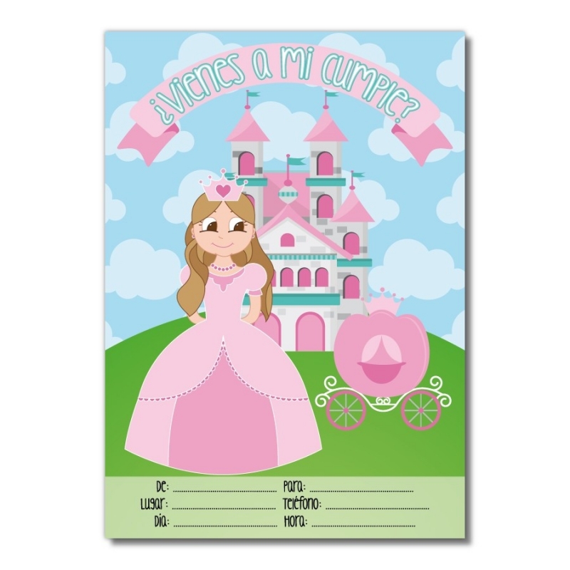 Invitation pour l'anniversaire de la princesse