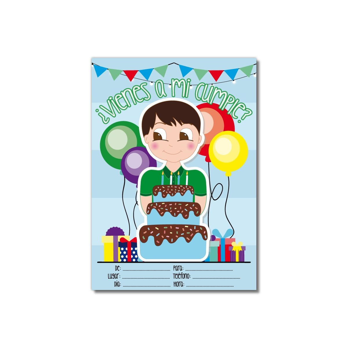 Invitation pour un anniversaire pour garçons