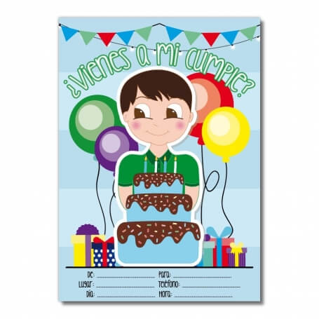 Invitation pour un anniversaire pour garçons