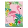 Carte D’invitations D'anniversaire Flamant Rose