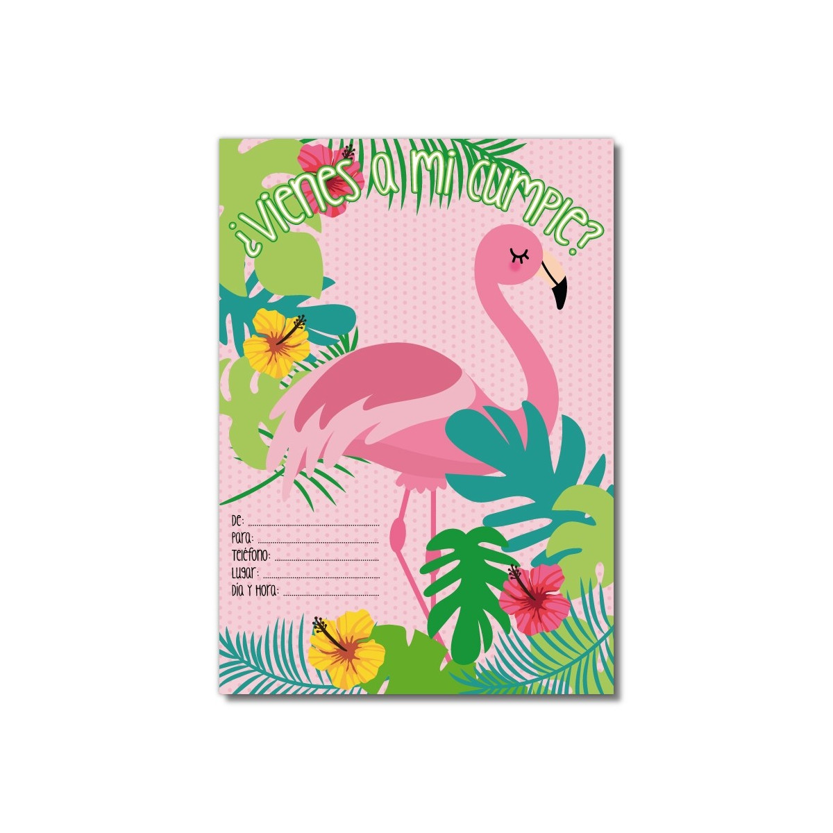 Invitations d'anniversaire de flamants