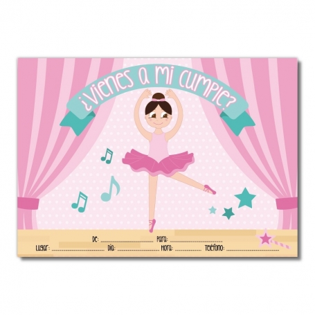 Carte d’invitation anniversaire danseuse