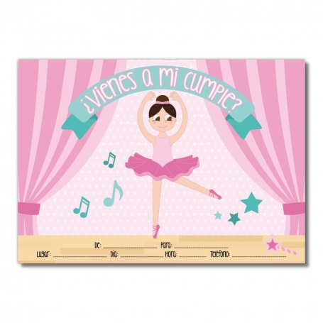 Invitation pour un anniversaire de ballet