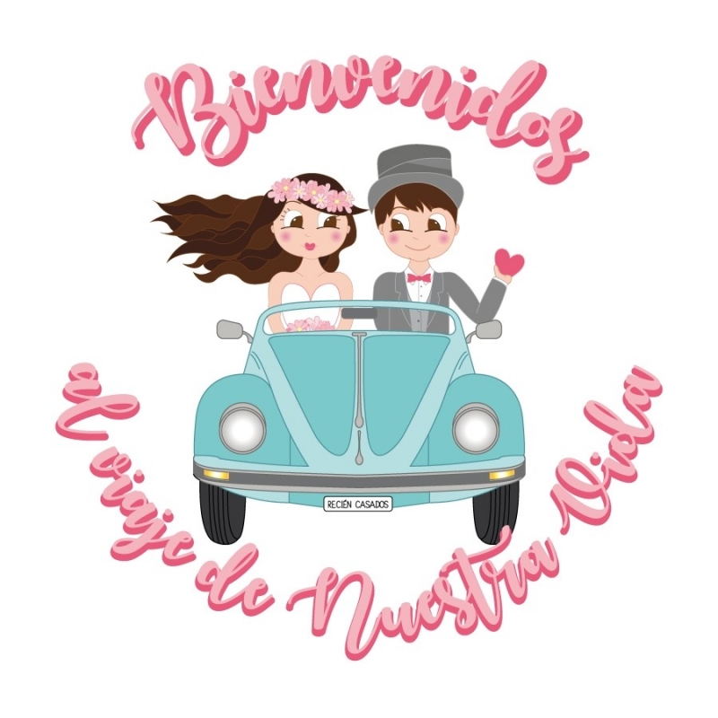 Autocollants blancs de mariés pour le mariage
