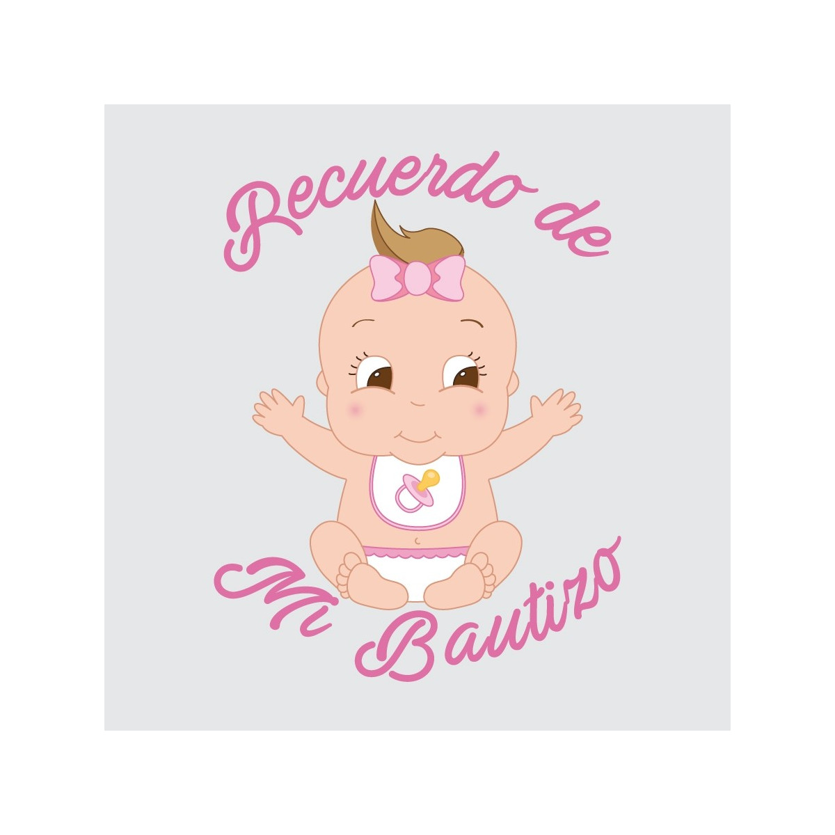 Étiquettes autocollantes baptême fille
