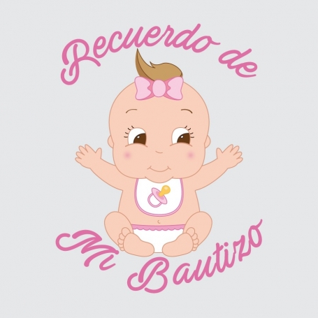 Étiquettes autocollantes baptême fille