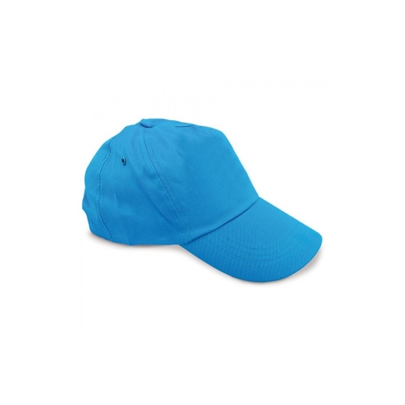 Casquette 100% coton velcro bleu moyen