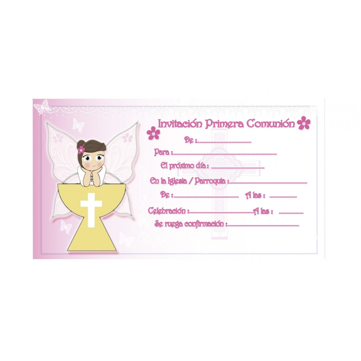 Invitation de communion fille