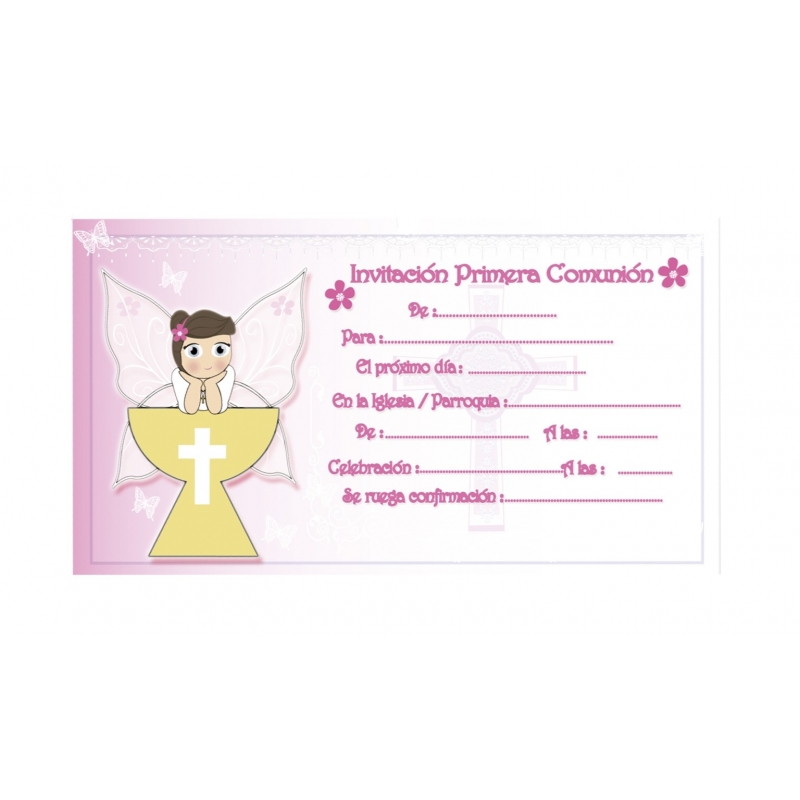 Invitation de communion fille