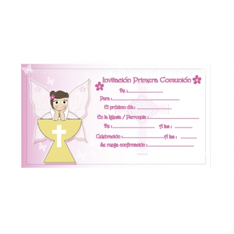 Petite Carte D’invitation à La Communion