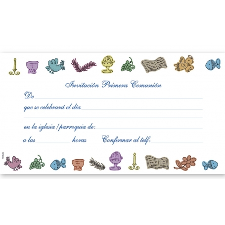 Invitation de communion personnalisable