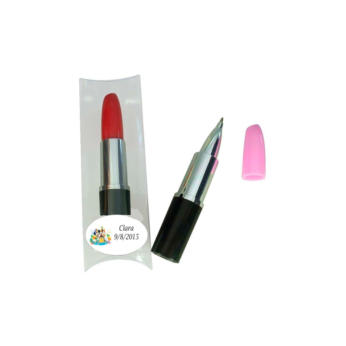 Bâton de rouge à lèvres pour des détails d'anniversaire personnalisés