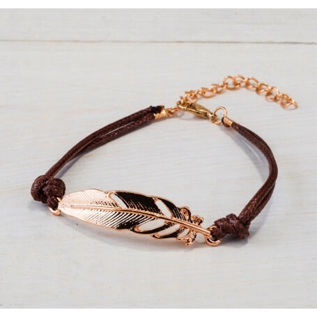 Bracelet de plumes d or