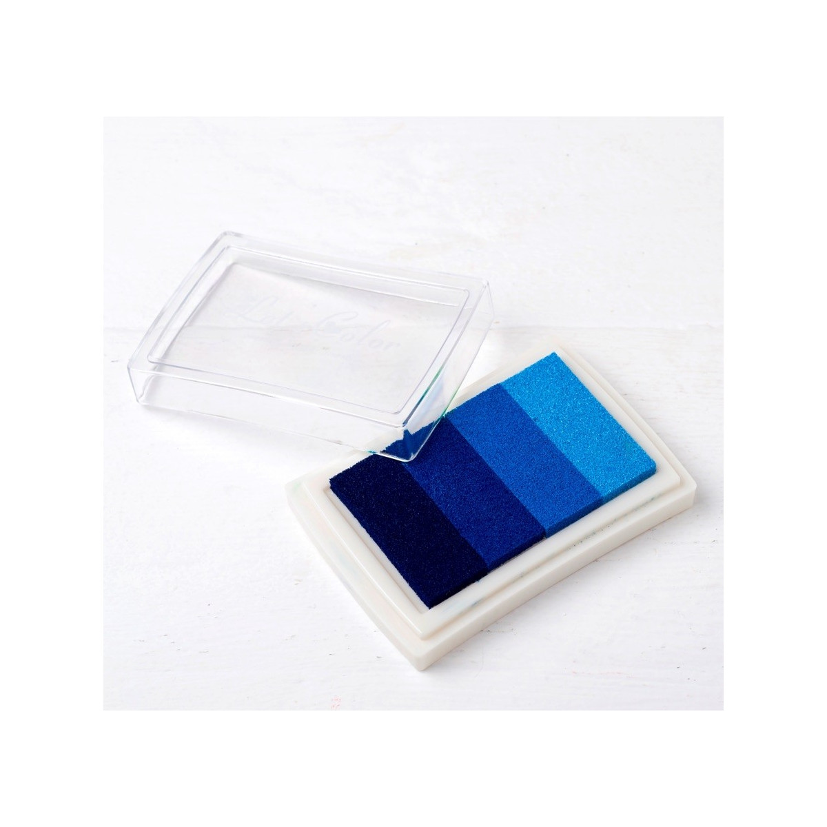 Encre d'empreintes de couleur bleue
