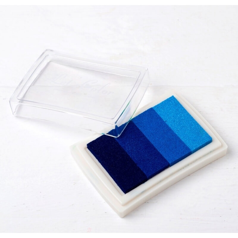 Encre d'empreintes de couleur bleue