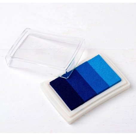 Encre d'empreintes de couleur bleue