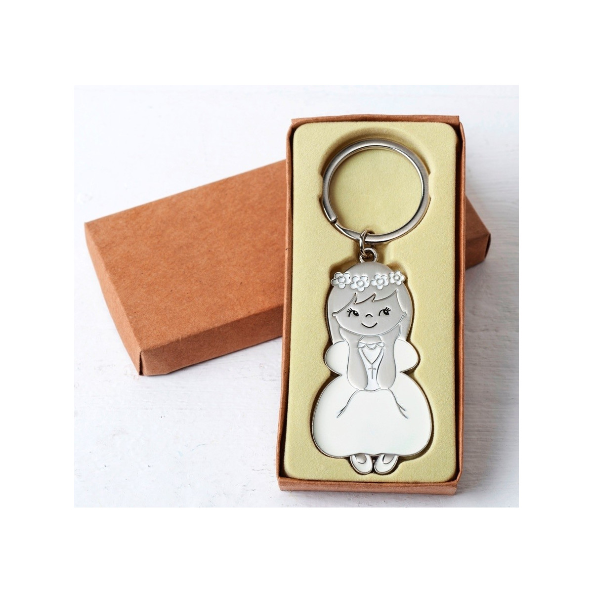 Porte clés fille de communion