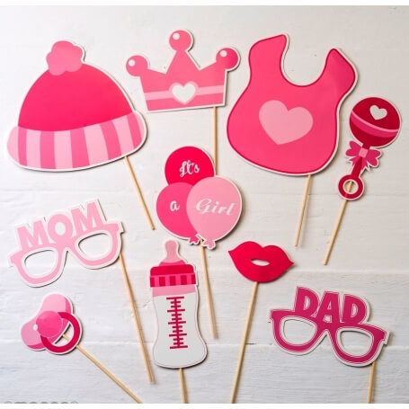 Ensemble De Postiches Pour Enfants En Rose, 10 Pièces