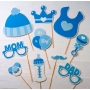 Ensemble de déguisements pour enfants en couleur bleue 10 pièces
