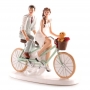 Figurine mariage à vélo
