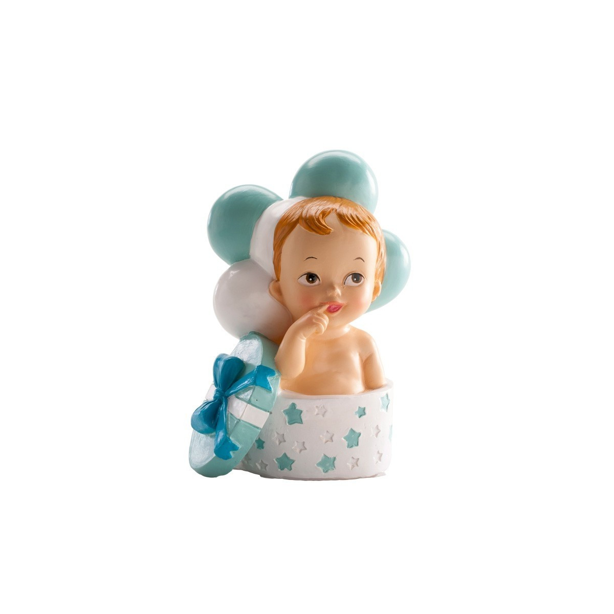 Figure de Bébé dans Boîte Souvenir de Baptême et Décoration Spéciale