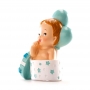 Figure de Bébé dans Boîte Souvenir de Baptême et Décoration Spéciale