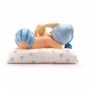 Figure de baptême pour gâteau avec bébé dormant