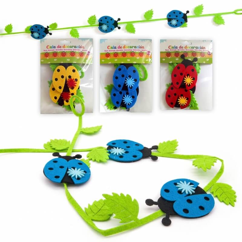 Ruban décoratif de coccinelles