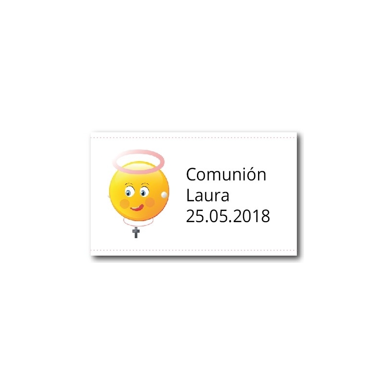 Adhésifs personnalisés pour la communion fille