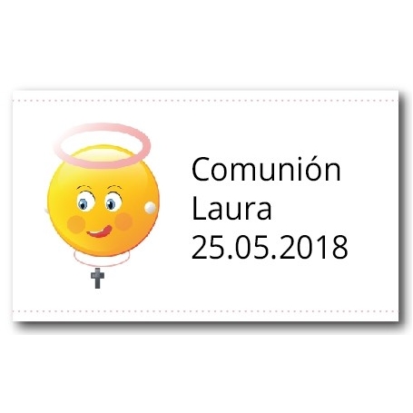 Adhésifs personnalisés pour communion fille