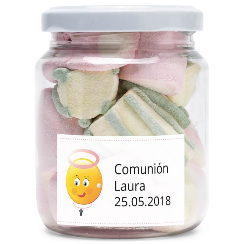 Bocaux de bonbons personnalisés pour la communion