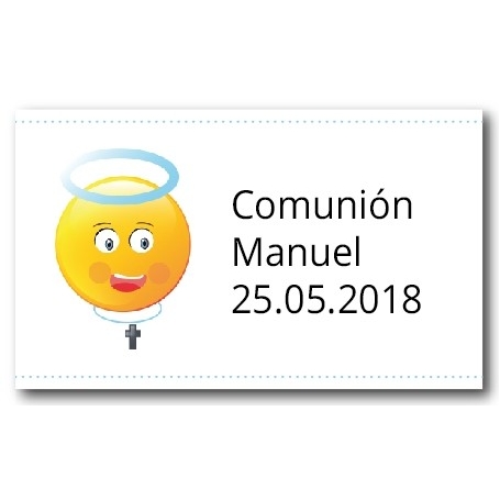 Adhésifs personnalisés pour communion garçon