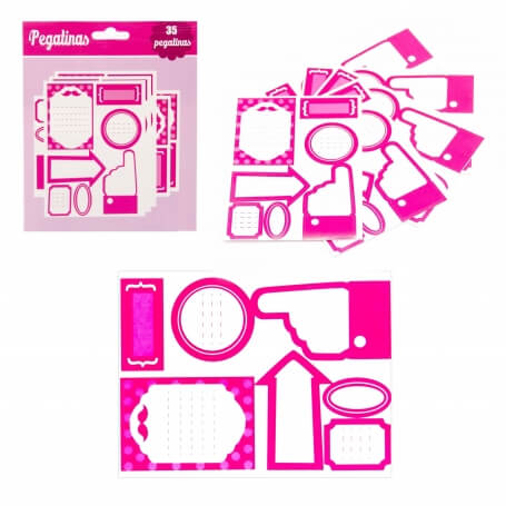 Pack d'autocollants roses pour écrire
